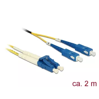 Cable de fibra óptica DeLOCK 84610 2m LC SC amarillo