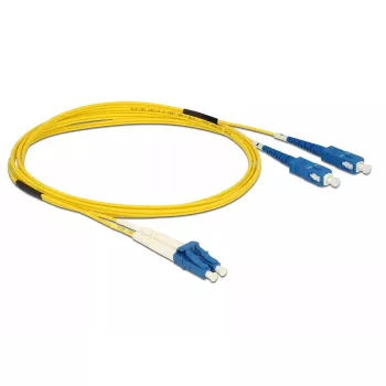 Cable de fibra óptica DeLOCK 84610 2m LC SC amarillo