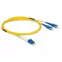 Cable de fibra óptica DeLOCK 84610 2m LC SC amarillo