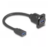 Cable USB D-Type DeLOCK conector hembra Type-A a conector hembra Type-A 5 Gbps 20 cm