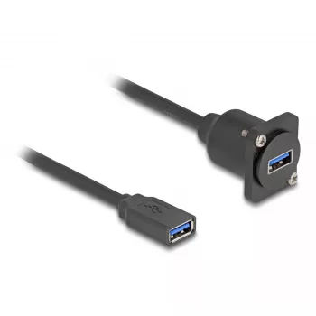 Cable USB D-Type DeLOCK conector hembra Type-A a conector hembra Type-A 5 Gbps 20 cm