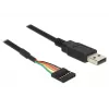 Cable USB DeLOCK 1,8 m USB2.0-A/TTL 6 pines negro
