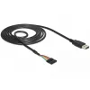 Cable USB DeLOCK 1,8 m USB2.0-A/TTL 6 pines negro