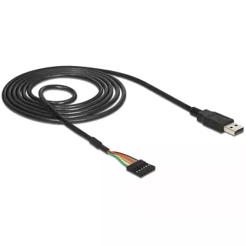 Cable USB DeLOCK 1,8 m USB2.0-A/TTL 6 pines negro