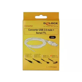 Cable USB DeLOCK 1,8 m USB2.0-A/TTL 6 pines negro