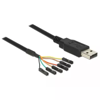 Cable USB DeLOCK 1,8 m USB2.0-A/TTL 6 pines negro