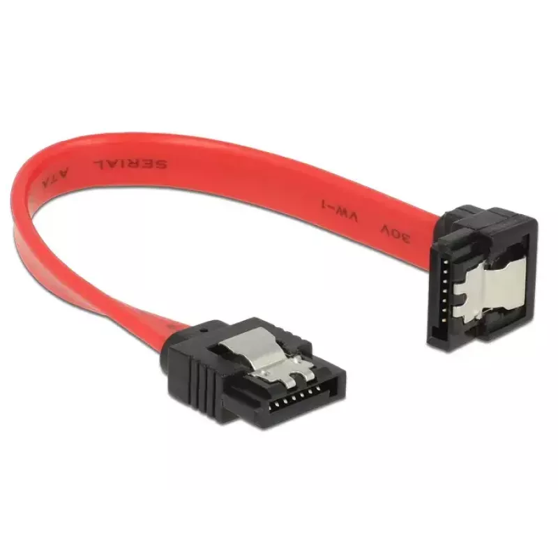 Cable SATA DeLOCK 83976 0,1 m 7 pines negro rojo