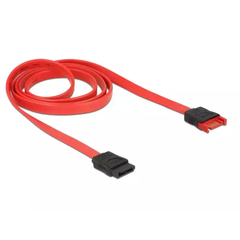 Cable SATA DeLOCK 83956 1 m SATA 7 pines negro rojo
