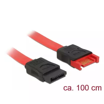 Cable SATA DeLOCK 83956 1 m SATA 7 pines negro rojo