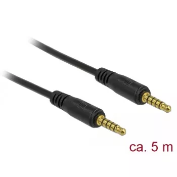 Cable de audio DeLOCK 85699 5m 3,5mm negro