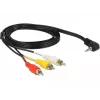 Cable de audio DeLOCK 84724 1,5m 3,5mm 3 x RCA negro