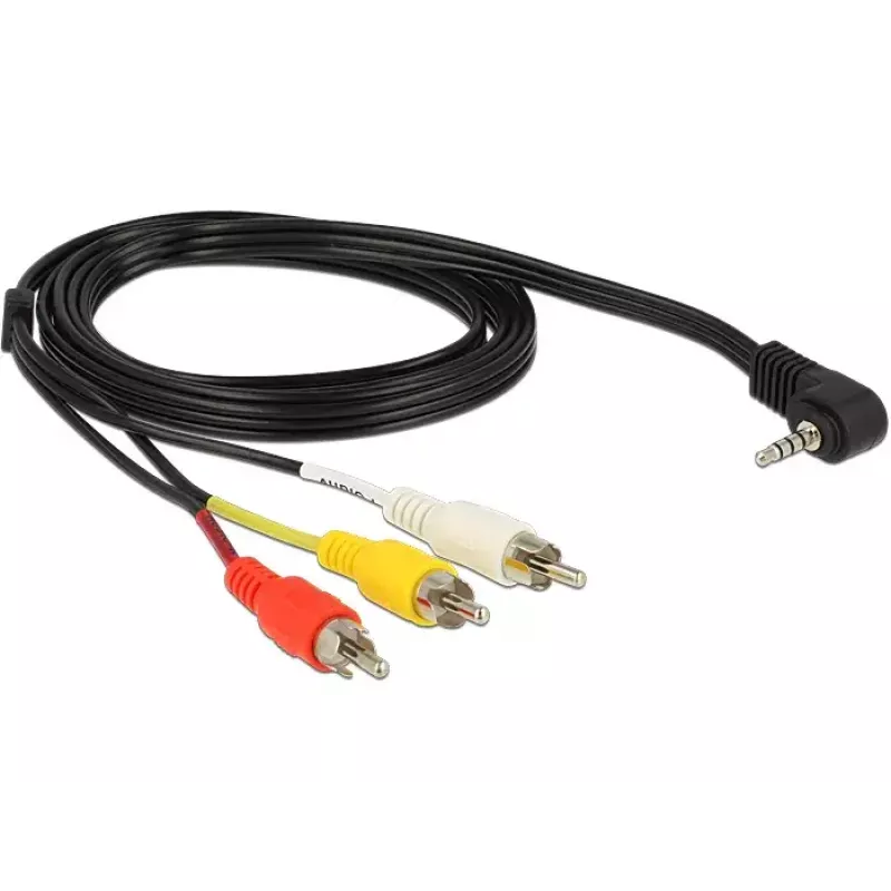 Cable de audio DeLOCK 84724 1,5m 3,5mm 3 x RCA negro