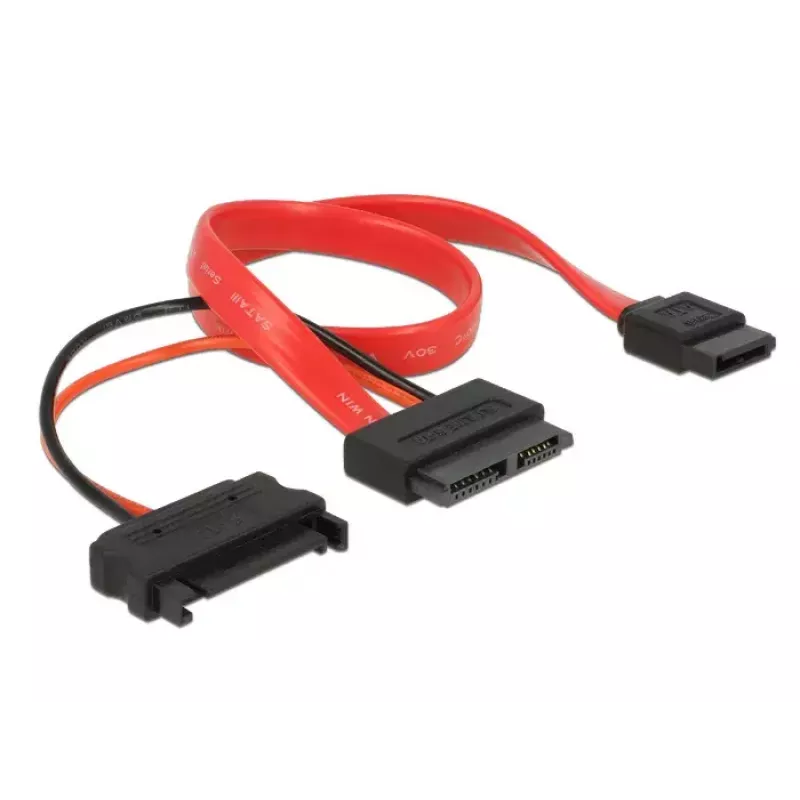 Cable SATA DeLOCK 0,3 m rojo