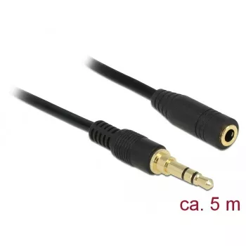 Cable de audio DeLOCK 85590 5 m 3,5 mm negro