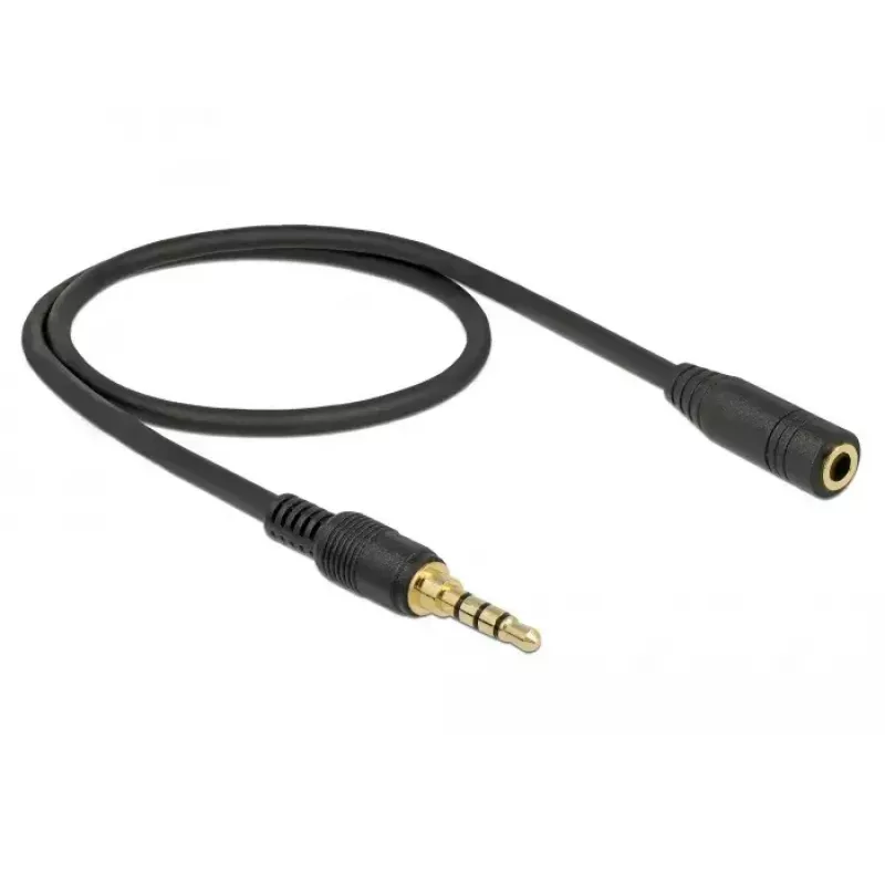 Cable de audio DeLOCK 85627 0,5 m 3,5 mm negro