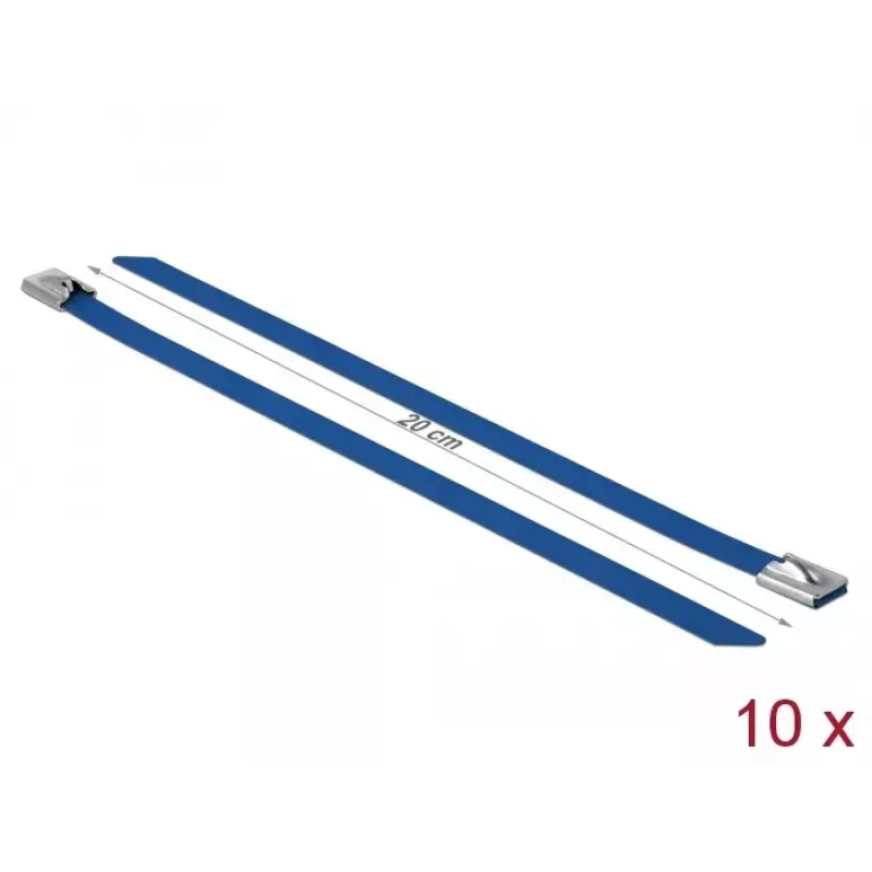 Bridas DeLOCK 18797 acero azul 200 mm 10 uds.