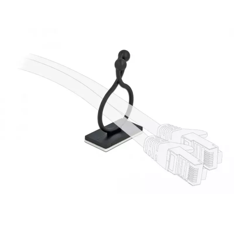 Ganchos para cables DeLOCK 60176 negro 10 uds.