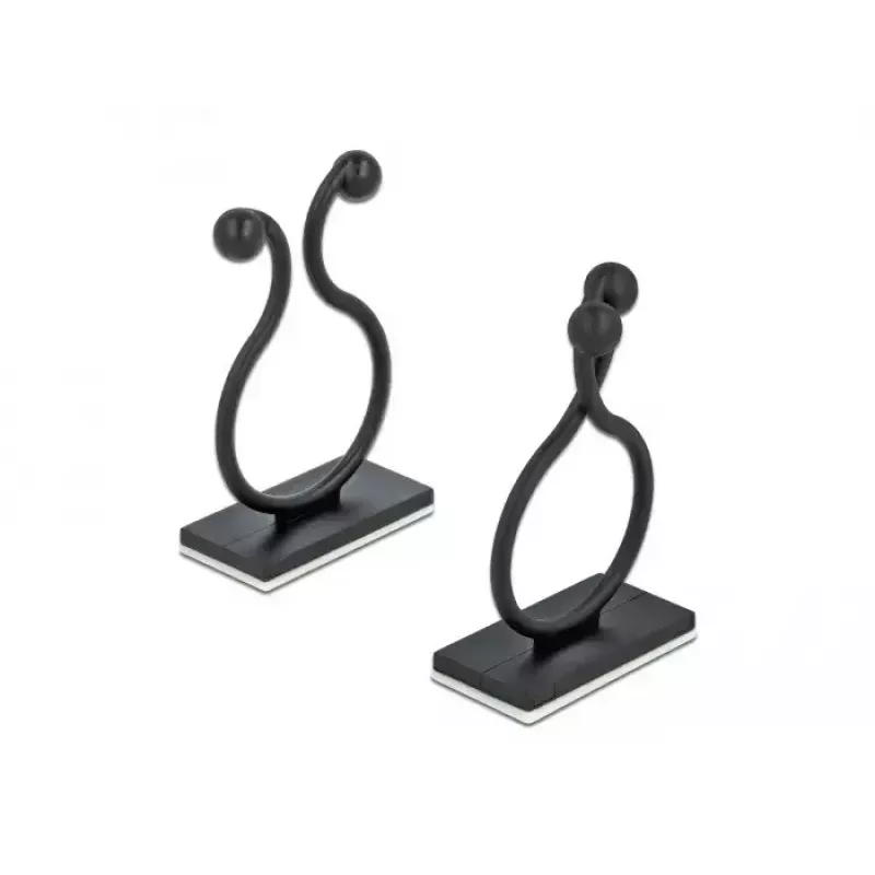 Ganchos para cables DeLOCK 60176 negro 10 uds.