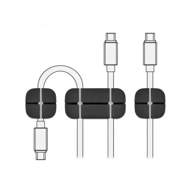 Soporte para cables DeLOCK 18331 negro
