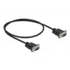 Delock Cable serie RS-232, D-Sub 9 macho a macho, carcasa de conector delgada, 0,5 m, negro