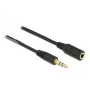 Extensión de cable espiral DeLOCK 86768 conector macho a hembra 3,5 mm 1,5 m negro