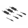 Cable DC DeLOCK 86795 conector macho 5,5 x 2,1 mm a 3 x conector hembra con interruptor 1 m