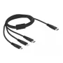 Cable de carga USB DeLOCK 87149 3 en 1 USB Type-C a Lightning Micro USB 1 m