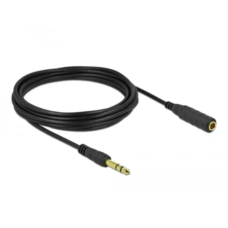 Cable de extensión jack estéreo DeLOCK 86767 6,35 mm 5 m negro