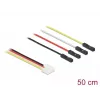 Cable de alimentación interno DELOCK 86950, 0,5 m, conector macho a conector hembra, multicolor (negro/rojo/blanco/amarillo)