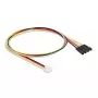 Cable de alimentación interno DELOCK 86950, 0,5 m, conector macho a conector hembra, multicolor (negro/rojo/blanco/amarillo)