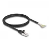 Cable DeLOCK RJ50 conector macho a extremos de cable abiertos S/FTP 1 m negro