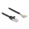Cable DeLOCK RJ50 conector macho a extremos de cable abiertos S/FTP 1 m negro