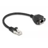 Cable de extensión RJ50 DeLOCK conector macho a conector hembra S/FTP 0,25 m negro