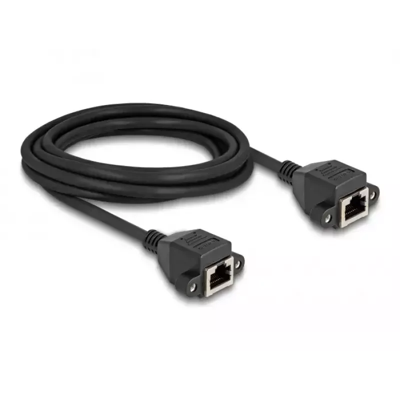 Cable de extensión RJ50 DeLOCK conector hembra a conector hembra S/FTP 5 m negro