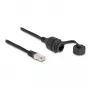 Cable DeLOCK RJ50 macho a RJ50 hembra IP67 impermeable 20 cm