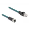 Cable adaptador DeLOCK M12 codificación A hembra de 8 pines a RJ45 macho 50 cm
