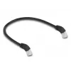 Cable de red DeLOCK RJ45 Cat.6A S/FTP 45° acodado hacia abajo 0,5 m negro