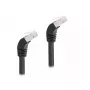 Cable de red DeLOCK RJ45 Cat.6A S/FTP 45° acodado hacia abajo 0,5 m negro