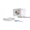 DeLOCK 11497 Cubo de enchufes de 3 tomas con cable alargador de 1,5 m, cargador USB, protección infantil, blanco