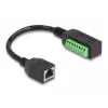 Cable DeLOCK RJ45 Cat.5e hembra a adaptador de regleta de bornes 21,5 cm