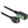 Cable DeLOCK RJ45 Cat.5e hembra a adaptador de regleta de bornes 21,5 cm