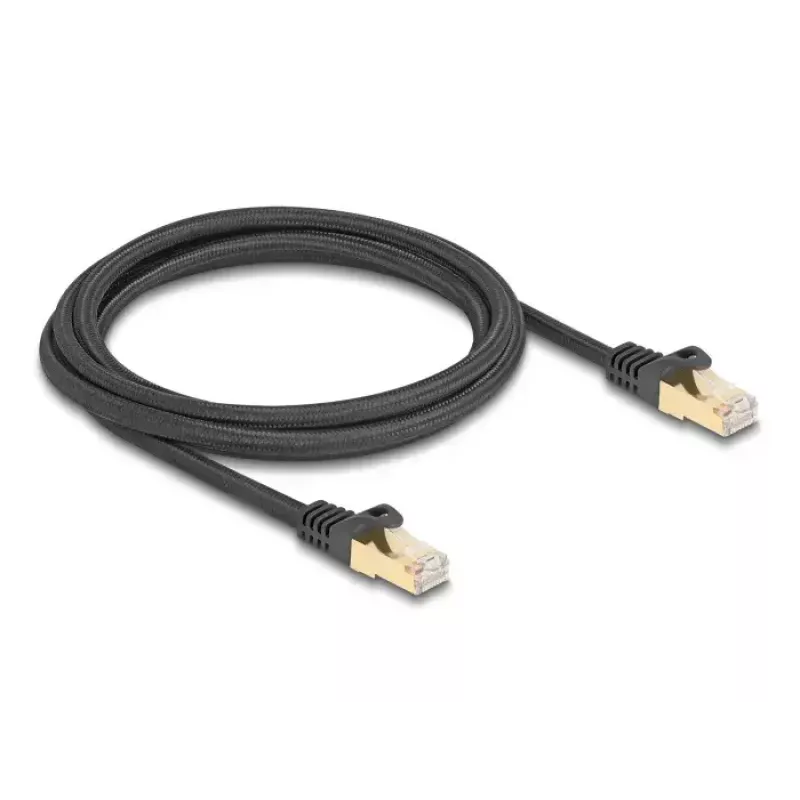 Cable de red DeLOCK RJ45 80318 macho a macho Cat.6A 2 m negro