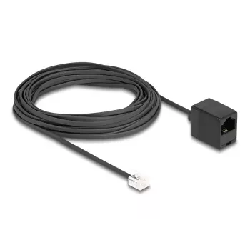Cable de teléfono DeLOCK RJ11 macho a RJ45 hembra negro 10 m