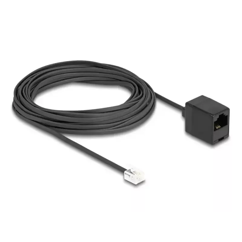 Cable de teléfono DeLOCK RJ11 macho a RJ45 hembra negro 10 m