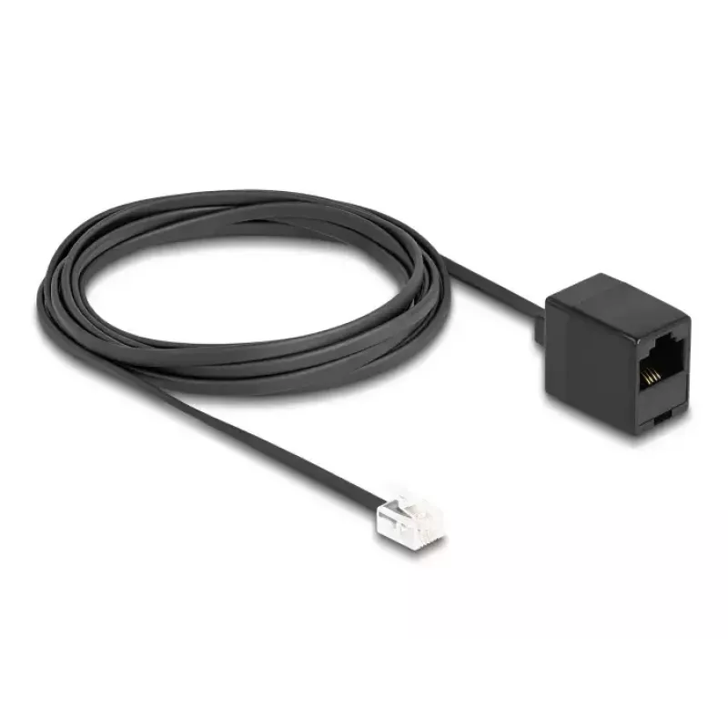 Cable de teléfono DeLOCK RJ11 macho a RJ45 hembra negro 3 m