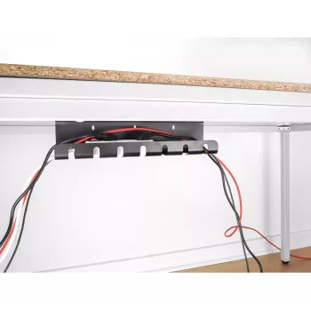 Sujetacables DeLOCK 88031 montaje bajo mesa negro 2 uds. set