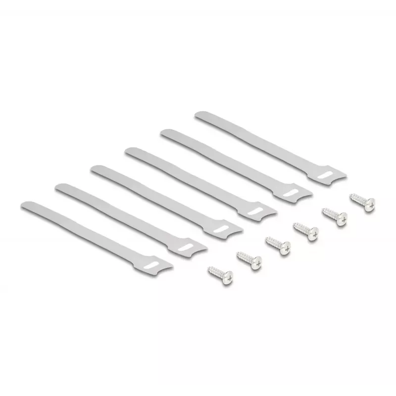 Sujetacables DeLOCK 88031 montaje bajo mesa negro 2 uds. set