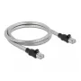 Cable DeLOCK RJ45 Cat.6A U/FTP con funda metálica 3 m