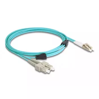 Cable de fibra óptica DeLOCK LC dúplex a SC dúplex OM3 3 m