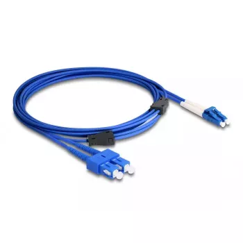 Cable de fibra óptica DeLOCK LC dúplex a SC dúplex monomodo OS2 3 m